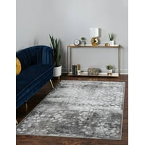 Rugs.com Monte Carlo Collection Rug – 7' x 10' Dark Gray Medium Rug Perfect For Living Rooms, Large Dining Rooms, Open Floorplans