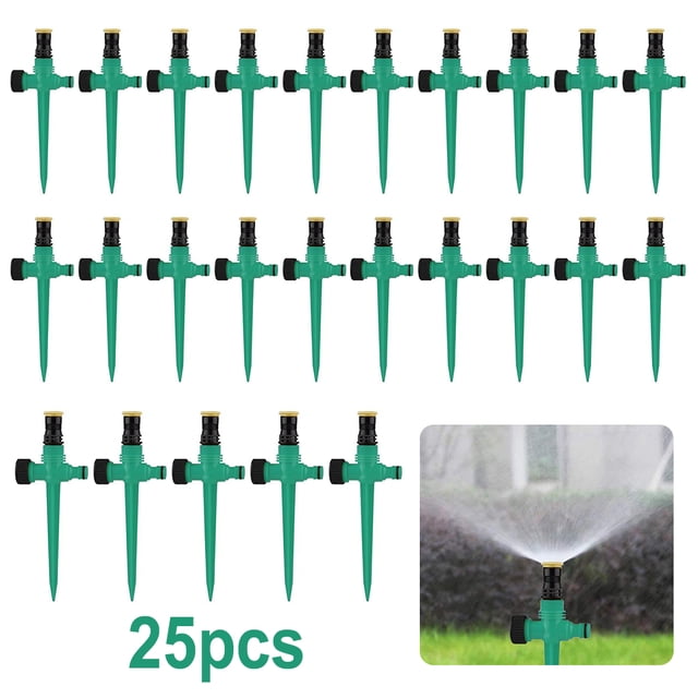 Riego 5 Uds Aspersor Trípode Con Rotación 360 grados para Jardín () Verde