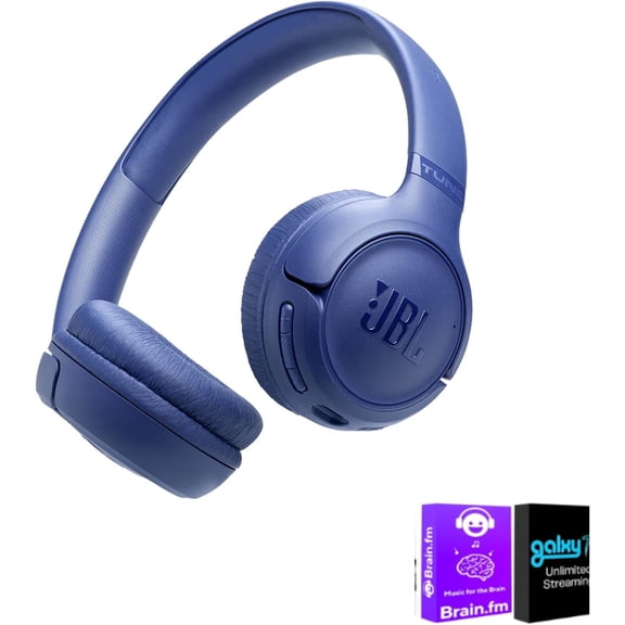 JBL Tune 530BT Wireless On-Ear Headphones Blue with AUDIOTRENDS Accessory Bundle