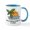 White/Blue Inside, variant on CafePress - Florida Hallandale Beach Mugs - 11 oz Ceramic Mug - Novelty Coffee Tea Cup