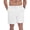 01-White, variant on Men's Linen Casual Classic Fit Short Drawstring Summer Beach Shorts