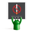 thumbnail image 1 of Logo Día Mundial del cáncer no fumar Estante de notas, estante de ranas de animales de dibujos animados, 1 of 3
