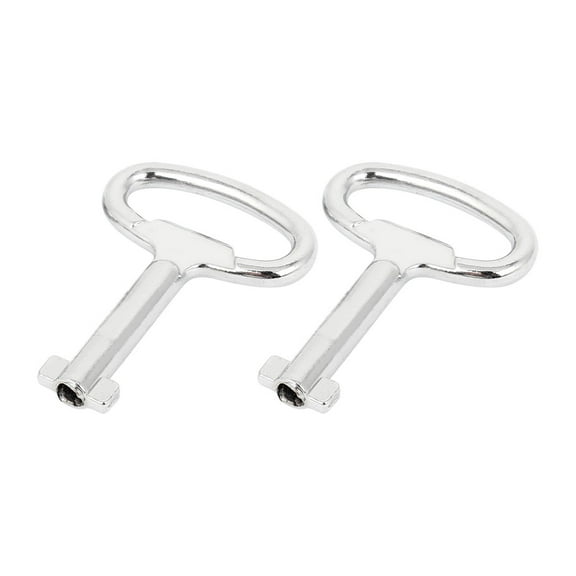 Quarter Turn Lock Cabinet 4mm Hole Metal Double Barb Spanner Key 54mm Long 2 Pcs