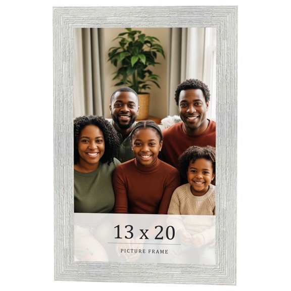 13x20 Frame White Real Wood Picture Frame Width 1.5 inches | Interior Frame Depth 0.5 inches | Barn