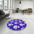 thumbnail image 4 of Ahgly Company Machine Washable Indoor Rectangle Transitional Bright Lilac Purple Area Rugs, 2' x 5', 4 of 7
