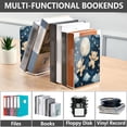 thumbnail image 4 of Wobogo Teddy Bear Night Sky Pattern Acrylic Bookends Clear L-Shaped Book Holder with Non-Slip Pads for Books Files Magazines CD DVD 5.4×4.1×8.1in, 4 of 6