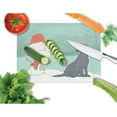thumbnail image 2 of Black Labrador Snowman Christmas Glass Cutting Board Large, 2 of 2