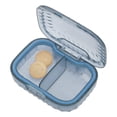 thumbnail image 6 of Unique Bargains 1 Pc Pill Case 2 Grid Mini Pill Box Clear Blue, 6 of 6