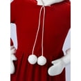 thumbnail image 7 of renvena Kids Girls Mrs Santa Claus Velvet Hoodie Long Sleeve Christmas Princess Fancy Dress, 7 of 7