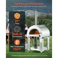 thumbnail image 2 of VEVOR Dual Fuel Pizza Oven Outdoor, 26 in Portable Pizza Oven, Pellet & Gas Powered Outdoor Pizza-Maker with Thickened Cordierite Pizza-Stone, Easy to Move with Casters, for Camping and Backyard, 2 of 9