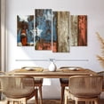 thumbnail image 3 of Elephant Stock Wooden American Flag Stars Wall Art - Horizontal Multi Panel Canvas - Living Room Wall Decor - Flags Multi Panel - Brown And Orange Decor - 68" x 42", 3 of 8