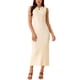 thumbnail image 1 of Vestido de suéter midi sin mangas de punto acanalado para mujer INSPIRE CHIC, elegante y casual con cuello simulado, 1 of 5