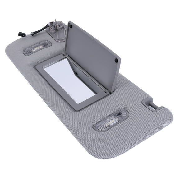 Zcargel Car Visor Sunshade with Lighted Makeup Mirror, Gray Front Left Driver Side Interior Sun Visor Replace 23459655 22870346 23198866, for GMC Sierra 1500 2500 3500 2015-2019, for Chevrolet
