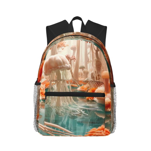 Fotbe Fantasy Underwater Jellyfish Mochila Ligera Casual para Laptop para Hombres y Mujeres, Mochila Impermeable de Uso Diario, Mochila para Universidad