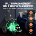 thumbnail image 3 of Silla eléctrica motorizada VEVOR para adultos y ancianos, soporta hasta 136 kg, 50 cm de ancho, plegable y ligera, estructura de aluminio resistente, respaldo ajustable, para diversos terrenos., 3 of 5