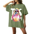 thumbnail image 2 of TayIor Sw1ft Chemises, Tylor Sw1ft Merch, Tylor Sw1ft, Mode Décontractée pour Femmes, Chemises à Manches Courtes et Col Rond Imprimé, Chemisier Graphique pour Amatrices de Musique TKFASHION Vert Menthe TTTG, 2 of 5