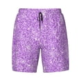thumbnail image 4 of Lsque Mens Swim Trunks Lilac Glittering Pattern - Bathing Suit Compression Liner - Beach Swim Shorts Swimwear - (S-3XL) - Stretch Quick Dry -3X-Large, 4 of 9