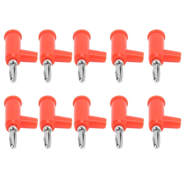 Plátano 10pcs enchufe plátano apilable 4 mm/0.2 pulgadas de latón sin soldador conector de plátano apilable para accesorios de seguridad para accesorios de segurida