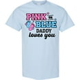 thumbnail image 3 of Inktastic Pink or Blue Daddy Loves You T-Shirt, 3 of 5