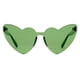 thumbnail image 3 of Gafas de sol Macarena en forma de corazón antideslumbrantes verde, 3 of 7