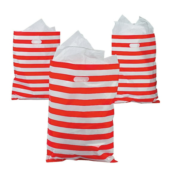 Fun Express Assorted Colors Christmas Party Bags, 50 Count