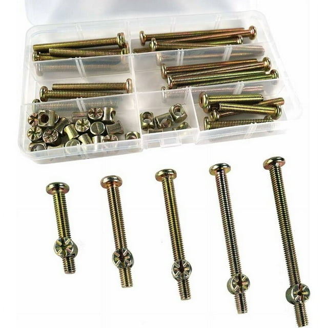 50 piezas de pernos de acero inoxidable, pernos hexagonales, tuercas de perno, tornillos de fijación para muebles, tornillos para muebles, tornillos para muebles, montaje de tornillos hexagonales, tu