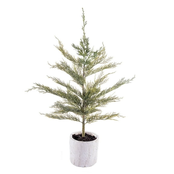 Vickerman 24" Artificial Green Cedar Sapling Potted.