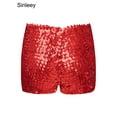 thumbnail image 4 of Miutii Kids Girls Sequins Dance Shorts Athletic Hip Hop Jazz Tap Performance Costume Tumbling Yoga Red 120-140/12, 4 of 9