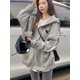 thumbnail image 4 of Chaquetas Mujer Patrón Con Capucha Acogedoras De Moda Clásicas Otoño Estudiantes Brillantes Juveniles Vitalidad Ropa De Calle Diario Elegante Con Estilo Ins, 4 of 6