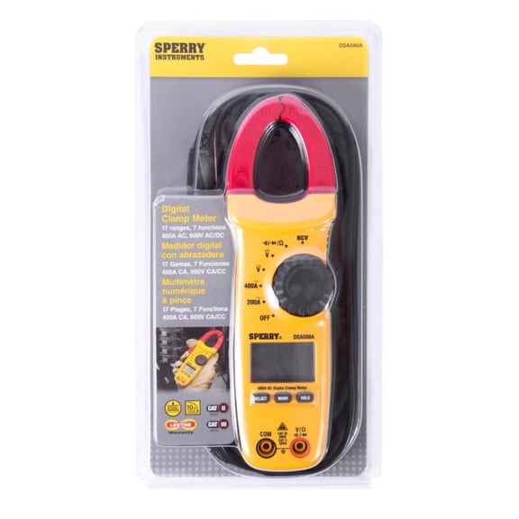5 Function 400 Amp Digital Non-Contact Snap-Around Clamp Meter