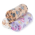 thumbnail image 3 of Mantas para perros pequeños Dono Soft Fluffy Paw P, paquete de 3, 3 of 7