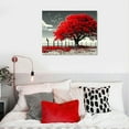 thumbnail image 5 of Nawypu Wall Art for living Room Landscape Red Tree Canvas Wall Art Modern art decor Canvas print Artwork Contemporary Nature Pictures Painting Giclee Prints Framed Ready to Hang, 5 of 5
