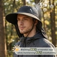 thumbnail image 4 of KEYAHAPPY Sun Hats for Women with Neck Flap UPF 50+ UV Protective Hiking Fishing Hats Wide Brim Sun Hat for Women & Men, Black, 4 of 7