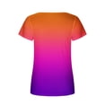 thumbnail image 3 of Sentuca Print Going Out Tops for Women Short Sleeve Square Neck Soft Casual Tops, 3 of 5