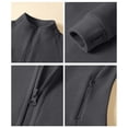 thumbnail image 5 of Breezora Women's Stand Collar Slim Fit Long Sleeve Jacket with Full Zip and Side Pockets for Casual Outerwear XL Size Grey, 5 of 7