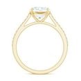 thumbnail image 2 of Rosec Jewels - Certified Lab Created Diamond Ring with Side Stones (EF-VS Quality) - Circle Engagement Ring 2 Carat - with Jewelry Box, 18K Yellow Gold, US 12.00, 2 of 8