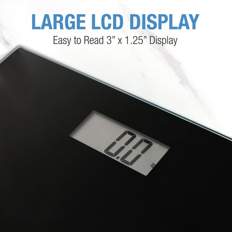DMI Digital Talking Bathroom Scale, Sleek Tempered Glass, Clinically  Accurate Measurements, Large LCD Screen, 440 lb. Weight Capacity 