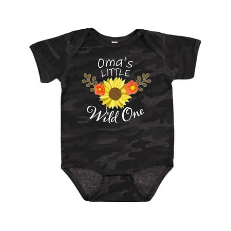 

Inktastic Oma s Little Wild One with Beautiful Sunflower Gift Baby Boy or Baby Girl Bodysuit