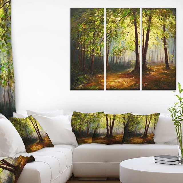 Design Art Summer Forest Canvas Print