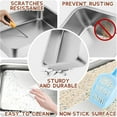 thumbnail image 3 of 2 Pack Stainless Steel Litter Box for Kittens,15.7"×11.8"×2.8" Mini Metal Litter Pan Low Entry for Small Kitten and Senior Cat,Kitty Shallow Litterbox for Guinea Pig,Puppy,Hamsters Toilet, 3 of 6