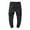 Black, variant on YUGYXL Cotton Cargo Pants for Men Drawstring Ripstop Tapered Pants Elastic Waist Hiking Pants with Multiple Pockets Black S