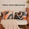 thumbnail image 4 of Set of 4 Throw Pillow Covers Modern Abstract Orange Stripes Gray Black White Acrylic Bold Grey Decorative Pillow Cases Home Decor Square 18x18 Inches Pillowcases, 4 of 6
