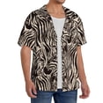 thumbnail image 2 of Kdxio Men's Hawaiian Shirt for Men Short Sleeve Shirt Leopard And Zebra1 Summer Casual Holiday Beach Button Down T-Shirts, 2 of 5
