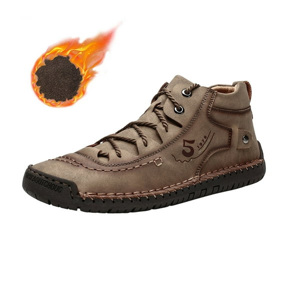 EQWLJWE Men's Shoes High-top Outdoor Men's Casual Shoes Slim Leather Shoes Mens Sneakers Holiday Clearance