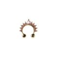 thumbnail image 2 of Langgg 1x Noose Hoop Fake Septum Ring Crystal Nose Stud Non Piercing Nose Rings Studs, 2 of 2
