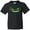AB-Black, variant on Inktastic Sinister Grinning Pumpkin Face in Lime Green Glow Youth T-Shirt