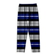 thumbnail image 2 of Zhuashum Girl Sweatpants 3-4 Years Summer Plaid Print Pajamas Pants Straight Leg Loose Elastic Waist Long Trousers Sweet Girl Clothes Grey, 2 of 4