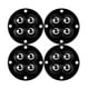 thumbnail image 1 of Mini ruedas giratorias sin ruido autoadhesivas pequeñas (perlas de acero) negras 4 piezas Wdftyju Libre de BPA, 1 of 3