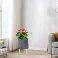 thumbnail image 4 of Ovzne Imitation Rattan Flower Stand Triangular Support Flowerpot Indoor Desktop Potted Storage Container Office Woven Pot On Clearance, 4 of 6