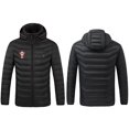 thumbnail image 6 of Danhjin Heated Puffer Jackets for Women and Men Unisex 8 Heating Zones 3 Temperature Settings USB Powered Windproof Fall Winter Thermal Casual Zip up Fashion Jackets(Power Bank Not Included), 6 of 9